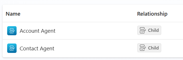 자식 에이전트 — Account Agent와 Contact Agent