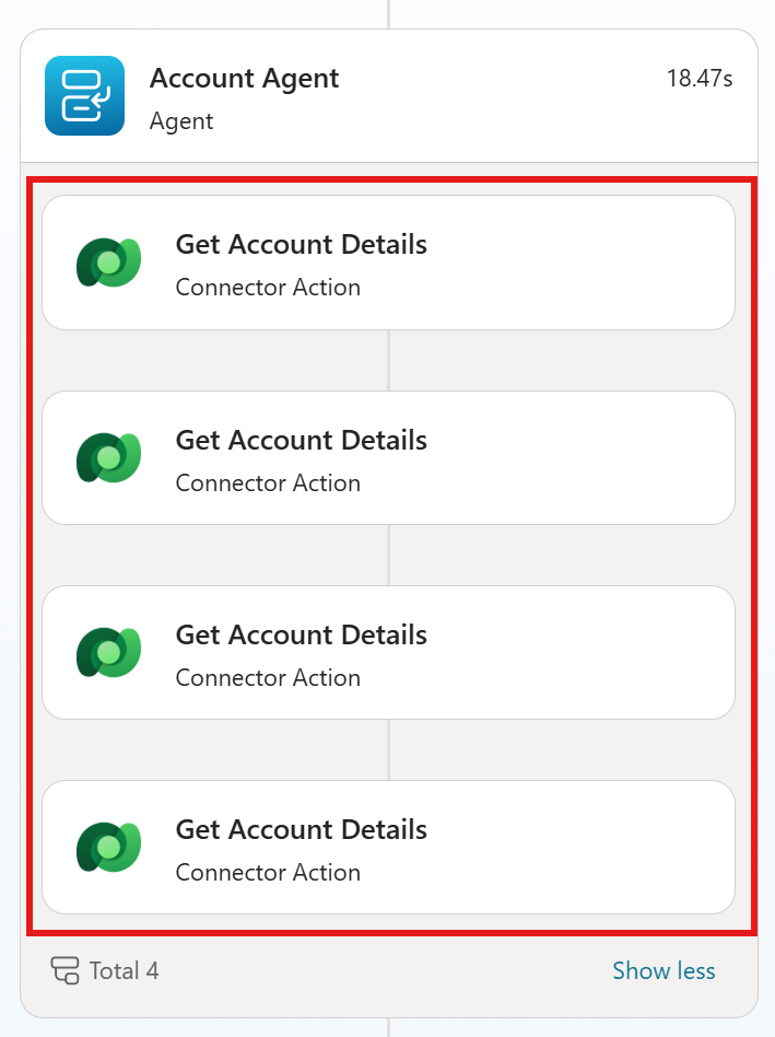 액티비티 트래커 — Account Agent 아래 4번의 Get Account Details