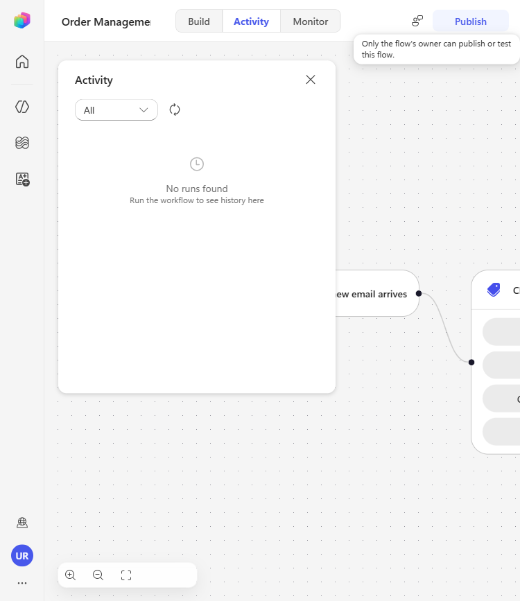 Inventory Task Agent가 추가된 게시된 Order Management Workflow